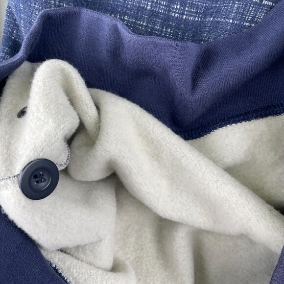 Vintage Lifetime Collective Hoodie Mens L Blue Crosshatch Pullover Fleece Lined - Picture 5 of 10